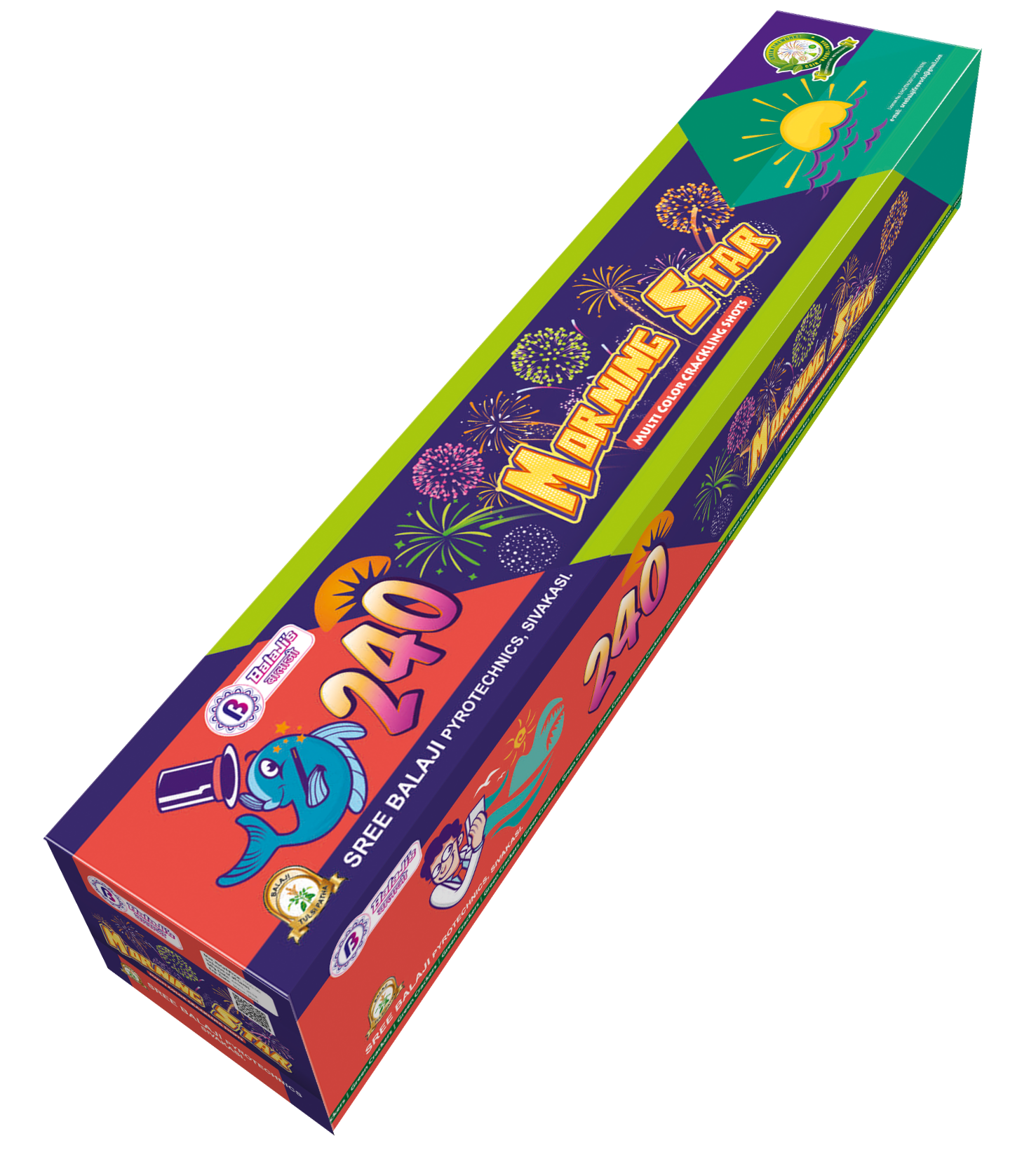 240 Shots Multi Colour With Safety Pin